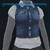Dark blue denim waistcoat