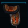Orange-brown farm saddle