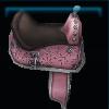 Pink garden saddle