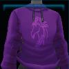 Purple hooded sweatshirt with print