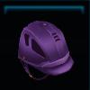 Purple cross-country helmet