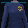 Purple sweater with emblem