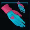 Blue and pink fall gloves