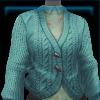 Turquoise knitted cardigan