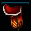Red Christmas saddle