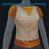 Mesh orange sweater