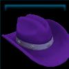 Purple ridge top cowboy hat