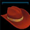 Red ridge top cowboy hat