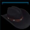 Black ridge top cowboy hat
