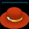 Red open crown cowboy hat