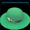 Green open crown cowboy hat