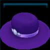 Purple open crown cowboy hat
