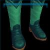 Green round toe cowboy boots