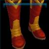 Red decorated cowboy boots