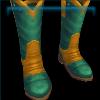 Green decorated cowboy boots