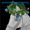 White flax horse crown