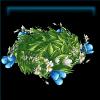 White flax flower crown
