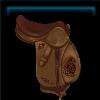 Embroidered Celtic saddle