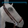 Dark Brown Drop Noseband Bridle