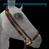 Golden Dark Brown Drop Noseband Bridle