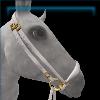 Golden White Drop Noseband Bridle