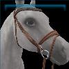 English Bridle in Chestnut and Silver