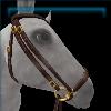 Golden Walnut Drop Noseband Bridle