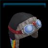 Black aviator hat