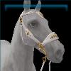 Porcelain Gold Heart Bridle