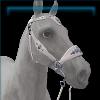 Porcelain Silver Heart Bridle