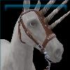Walnut Silver Horned Bridle