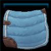 Sky blue sunset trails saddle pad
