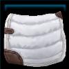 Snow white sunset trails saddle pad