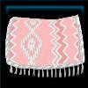 Raspberry tasseled Western saddle pad