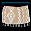 Latte tasseled Western saddle pad