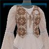 Big Sky Bohemian blouse with crocheted vest