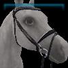 JVN Twilight silver English bridle with flash