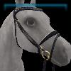JVN Twilight gold English bridle with flash