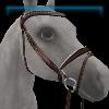 JVN Walnut silver English bridle with flash
