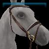 JVN Walnut gold English bridle with flash