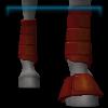 JVN Ruby red sporty leg protectors and bell boots