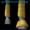 JVN Citrus yellow sporty leg protectors and bell boots