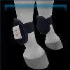 Monochrome open front boots