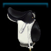 Monochrome jumping saddle