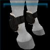 Black open front boots
