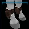 Brown open front boots