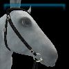 Simple black English bridle