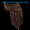 Brown dressage saddle