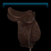 Brown jumping saddle