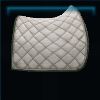 Off-white dressage saddle pad
